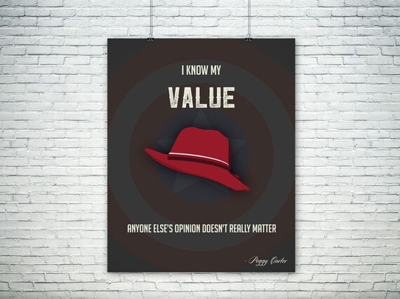 Marvel S Agent Carter Digital Download I Know My Value Etsy