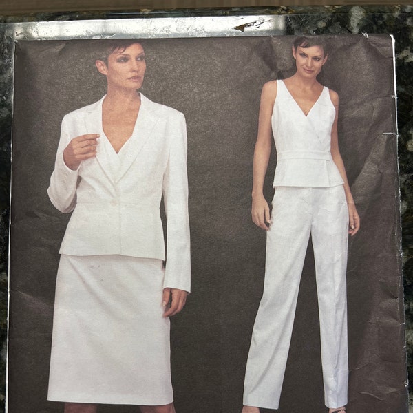 Donna Karan Vogue Designer Pattern 2641 Uncut Size 12 14 16