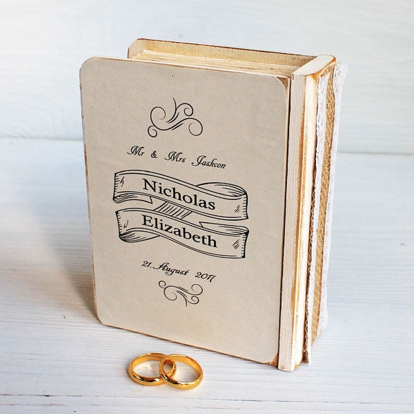 Wedding Ring Box, Wedding vow, Rustic Ring Box, Ring Holder, Custom Ring Box, Personalized Ring Box, Еngagement ring box, Pillow Rustic