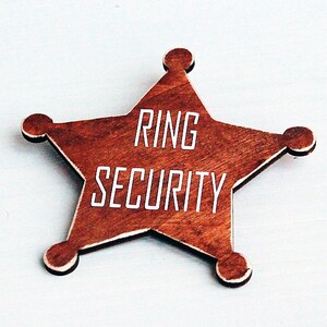 Ring Security, Ring Security Badge, Ring Bearer Badge, Wedding Ring ...