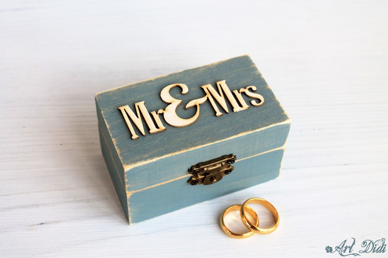 blue wedding ring box