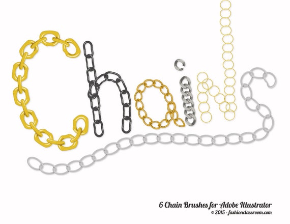 Illustrator Chain Brushes Etsy