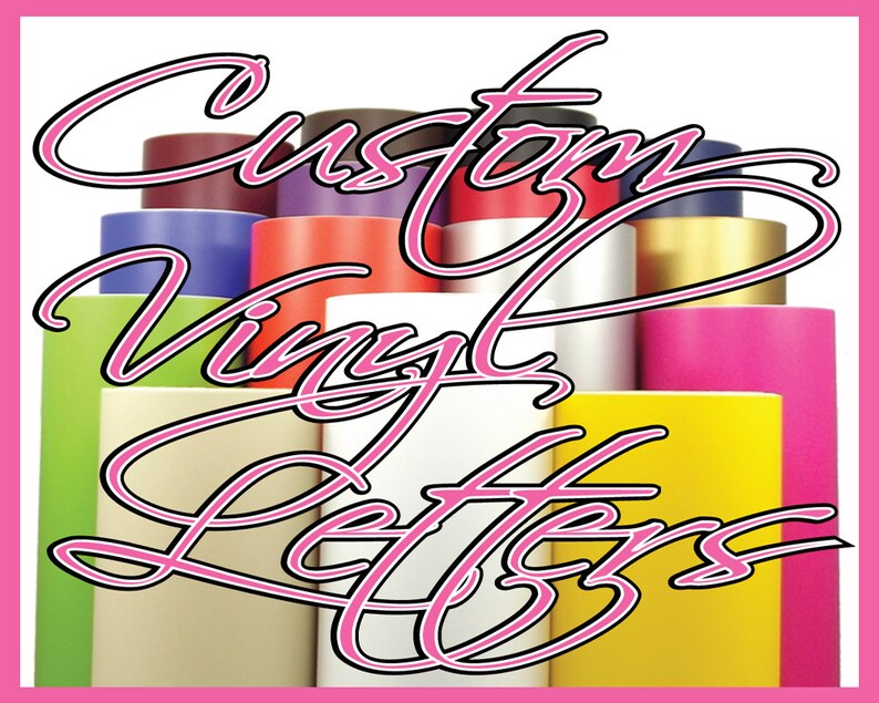 Custom Vinyl Letter Decals Any Size Any Single Color Any Etsy