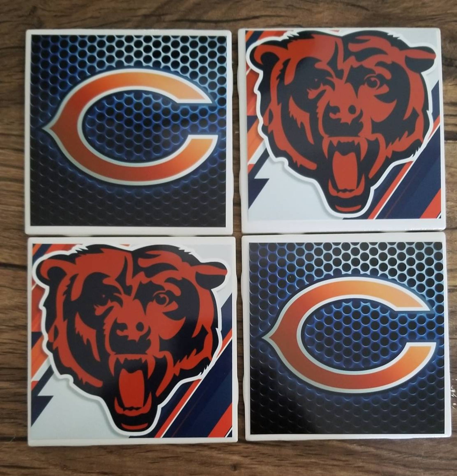 Chicago Bears Coasters Etsy