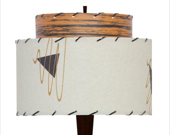 Mid Century Modern 2 Tier Fiberglass Lamp Shade 2540