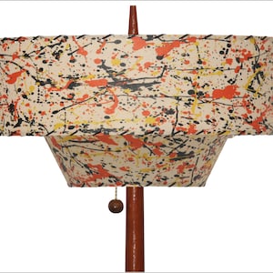 Orange Mid Century Modern 2 Tier Fiberglass Lamp Shade 2024