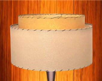 Mid Century Modern 2 Tier Fiberglass Lamp Shade / Hand Made Atomic Lamp Shade / Custom Vintage Lighting Style RTS11223