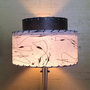 Mid Century Modern 2 Tier Fiberglass Lamp Shade 50.0