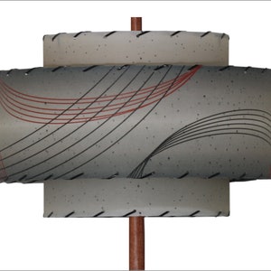 Mid Century Modern Lamp Shade / 3 Tier Fiberglass / Hand Made Atomic Lamp Shade 1883