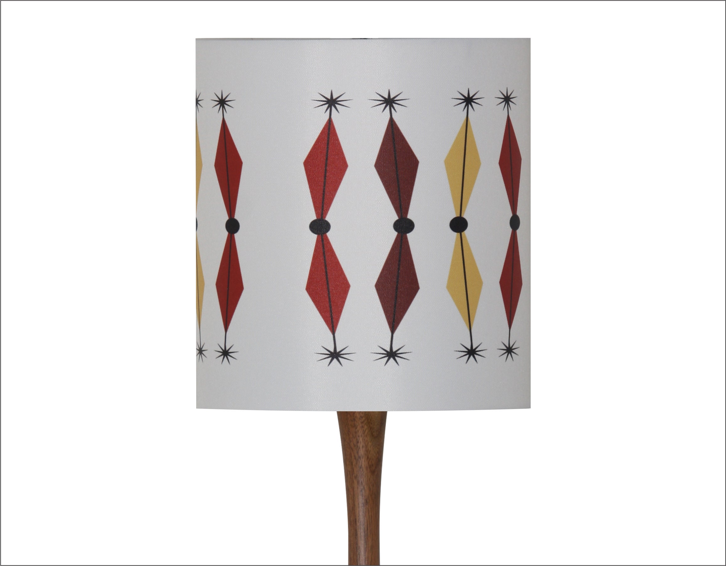 Mid Century Modern Drum Lamp Shade / Retro Lamp Shade 419.0 Etsy België