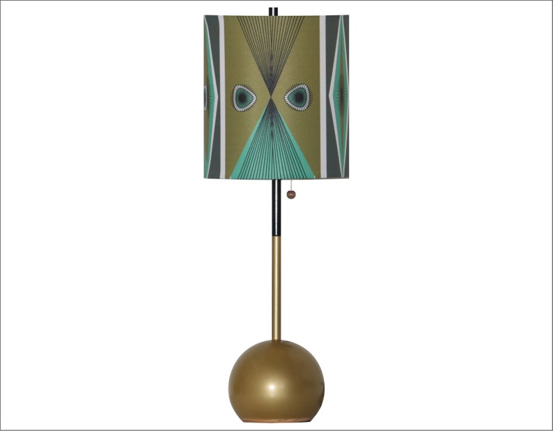 MCM Lamp Mid Century Modern Lighting Gold Accent Lamp Hand Made Lamp Smarti #306