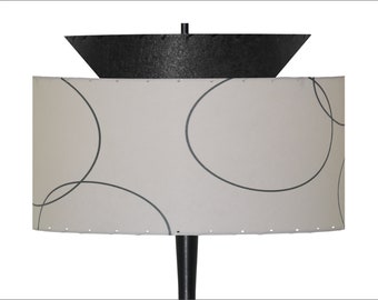 Mid Century Modern Lamp Shade / 2 Tier Fiberglass 2031.1