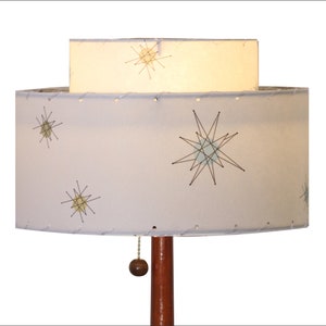 Franciscan Starburst Lamp Shade / Hand Made Atomic Lamp Shade / Custom Vintage Lighting Style 2016