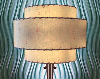 Mid Century Modern Lamp Shade / 3 Tier Fiberglass / Hand Made Atomic Lamp Shade / Custom Vintage Lighting Style 3T-24.0