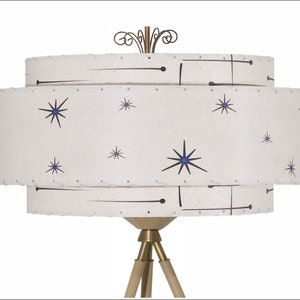 Mid Century Modern Lamp Shade / 3 Tier Fiberglass  2102