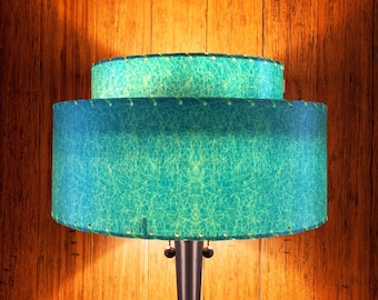 Mid Century Modern Lamp Shade / 2 Tier Fiberglass 82.3