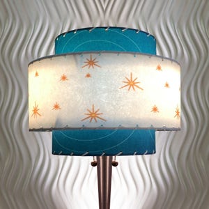 Atomic Lamp Shade / 3 Tier Atomic / Hand Made Retro Style / Custom Vintage Lighting Style 3T-58.0