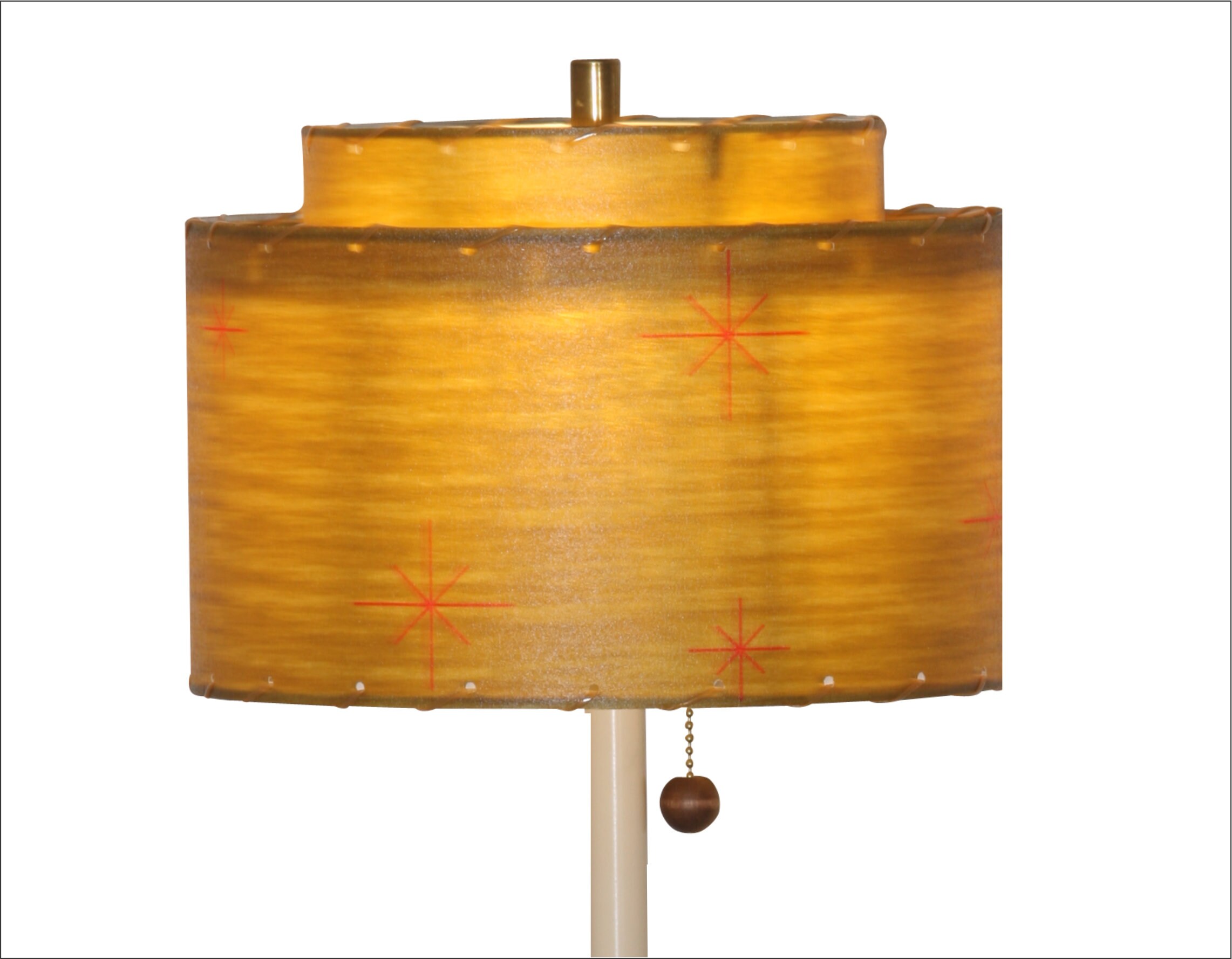 Gold Lamp Shade / Hand Made Atomic Lamp Shade / Custom Vintage Etsy