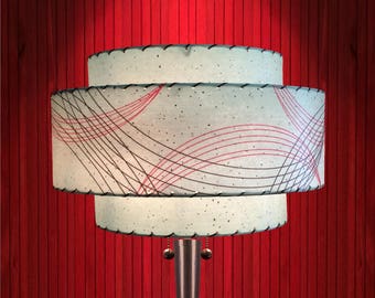 Atomic Lamp Shade / 3 Tier Atomic / Hand Made Retro Style / Custom Vintage Lighting Style 3T-76.1