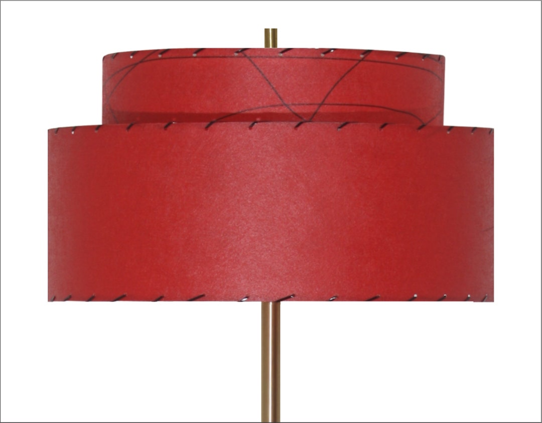Custom Lamp Shade / Red Lamp Shade / Custom Vintage Lighting Etsy