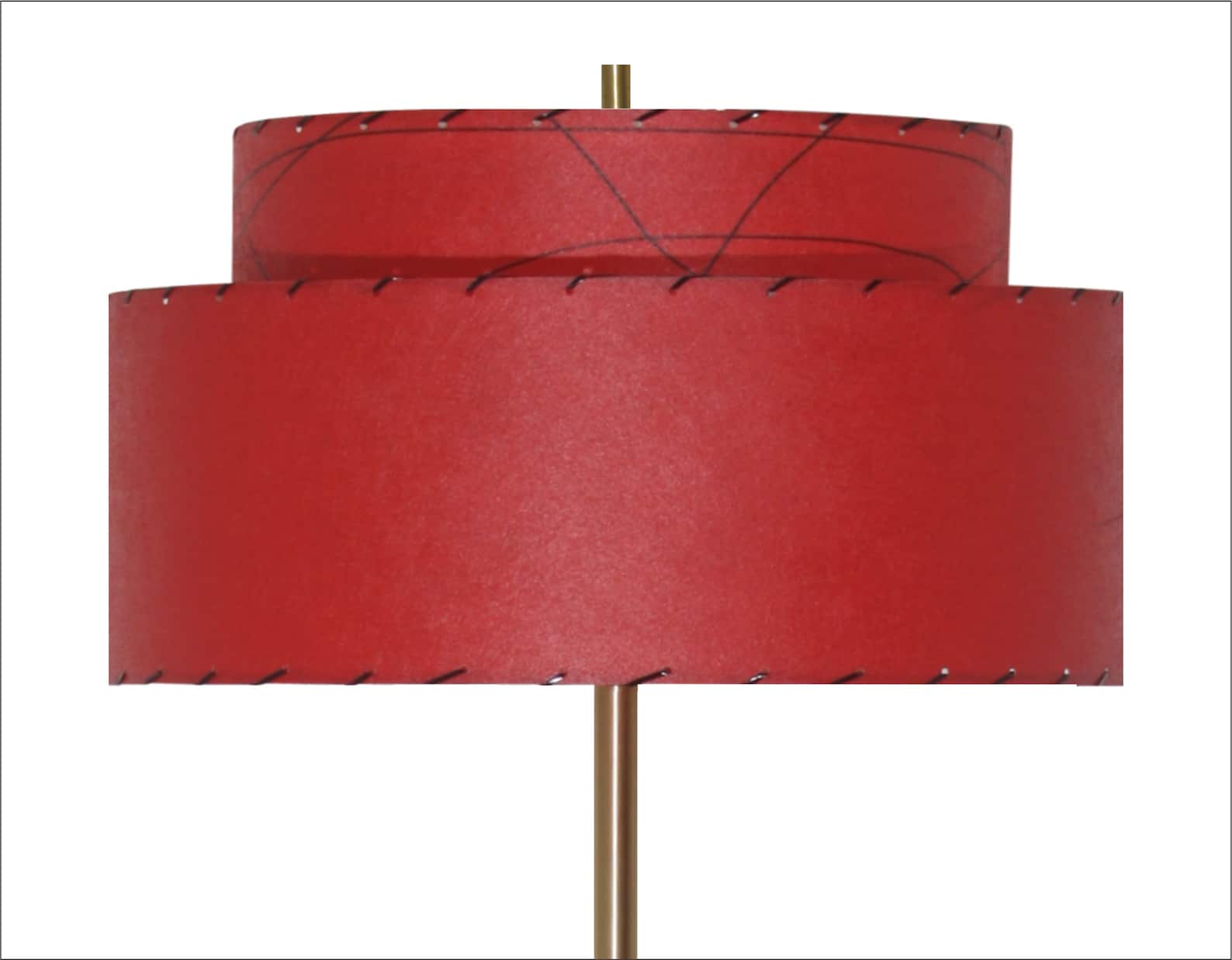 Custom Lamp Shade / Red Lamp Shade / Custom Vintage Lighting Etsy