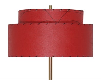 Custom Lamp Shade / Red Lamp Shade / Custom Vintage Lighting Style 2T-1844