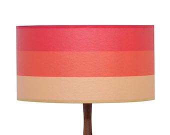 Orange Stripe Drum Lamp Shade 2511