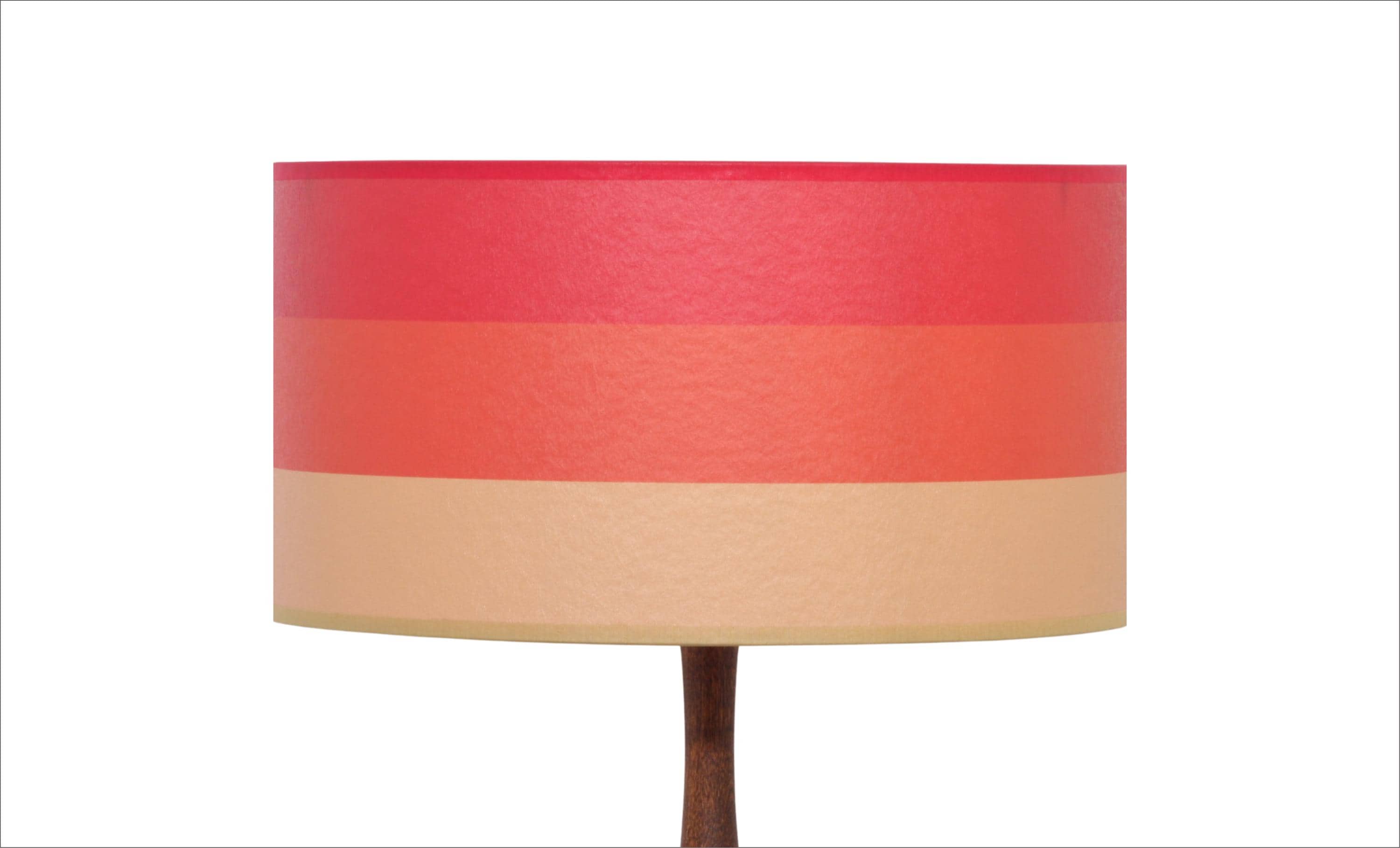 Orange Stripe Drum Lamp Shade 2511