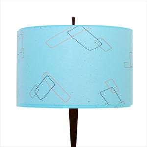 READY TO SHIP Blue Drum Lamp Shade 2534