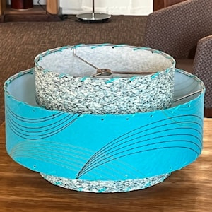Mid Century Modern Lamp Shade  Hand Made Atomic Lamp Shade / Custom Vintage Lighting Style 2311