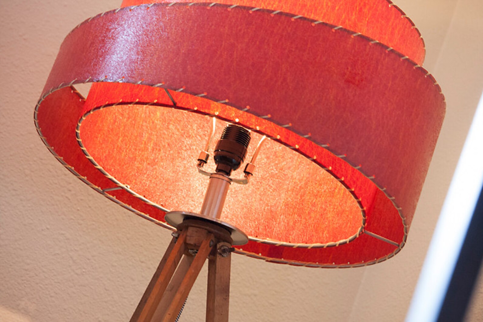 Custom Lamp Shade / 2 Tier Fiberglass / Hand Made Atomic Lamp Shade