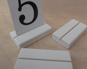 10 White place card holders for weddings, Table number holders, Wedding cardholder, Wedding decor, Cafe, Restaurant table number holders