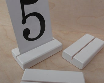 10 White place card holders for weddings, Table number holders, Wedding cardholder, Wedding decor, Cafe, Restaurant table number holders