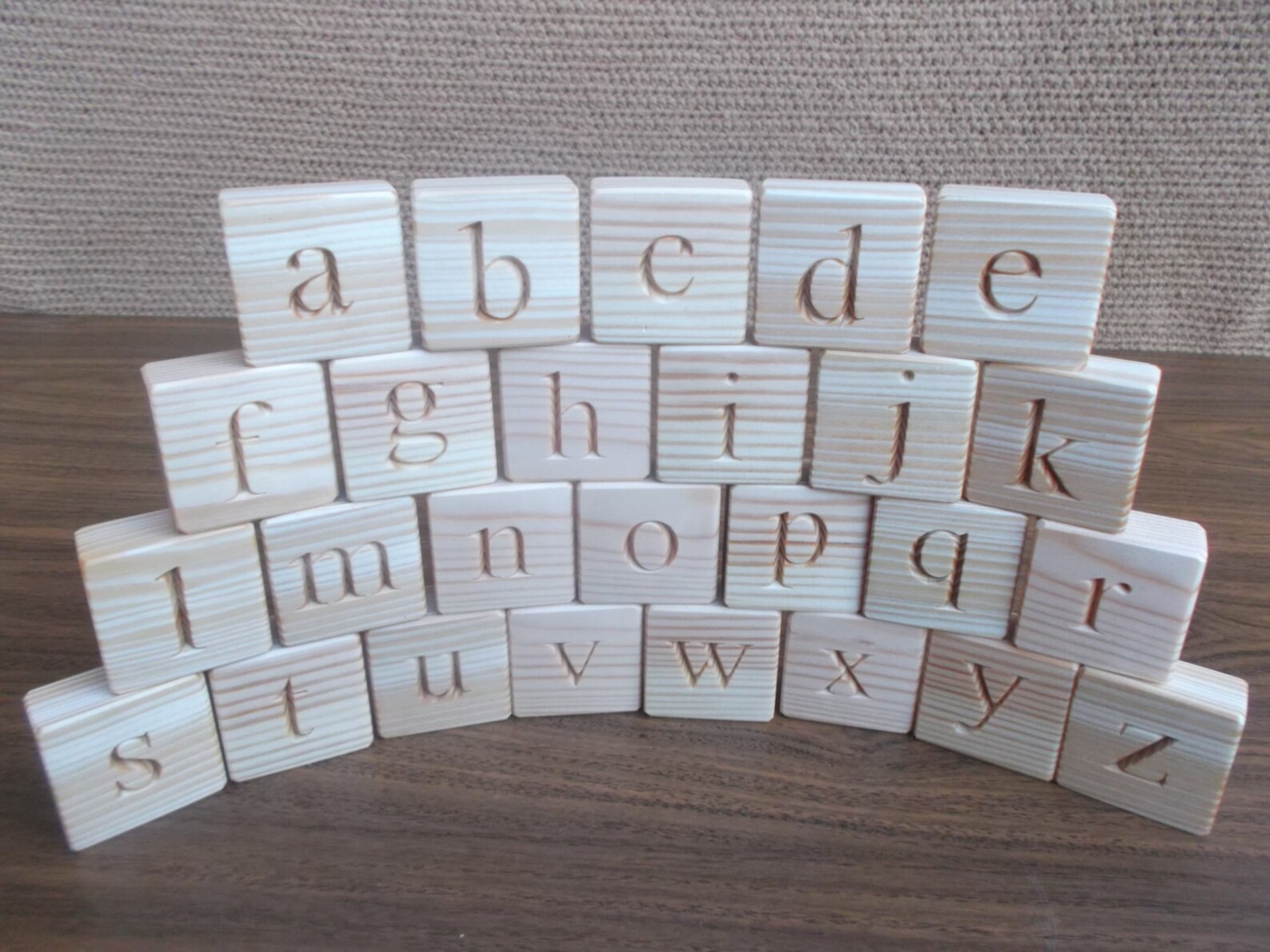 Bloques del alfabeto inglés de madera Regalo educativo Etsy