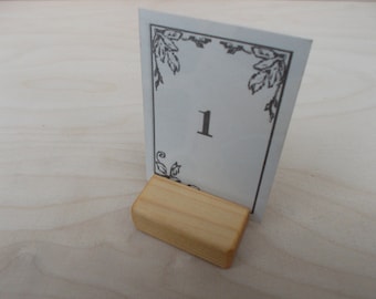 Pine Wood Table Number Holders: Rustic Wedding Decor, Set of 10
