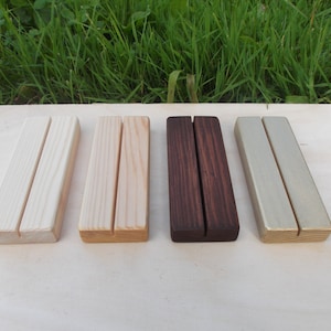 Juego de 25 portanúmeros de mesa de 10 cm, portatarjetas de madera para bodas, soportes de madera, decoración para bodas, bricolaje, base de madera