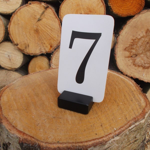 30 BLACK  Place card holders, Table decor, Table number holders, Wood place card holders, Place card stands, Cardholder, Cafe, Restaurant