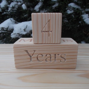 Baby Age Blocks, Baby Shower Gift, Wooden Baby Age Blocks, Handmade, Photo Prop, Wooden Toy, Baby Months Blocks, Room Decor image 6