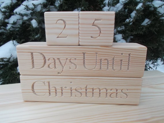 wooden christmas countdown blocks