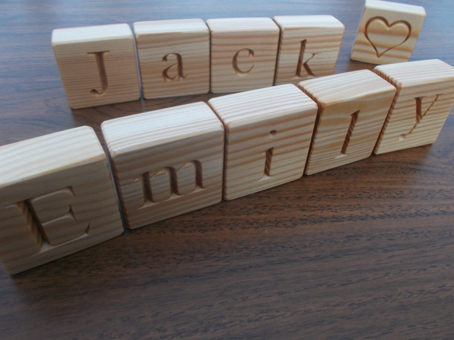 Wood Name Blocks Personalized Wooden Blocks Handmade Gift Etsy