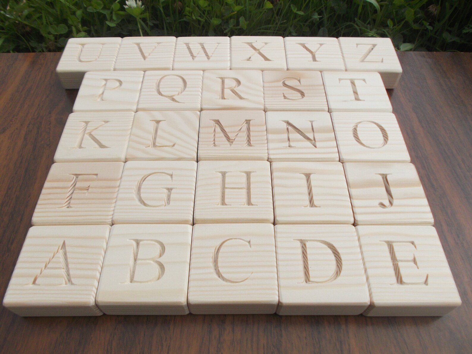 Bloques con letras Bloques de madera con letras y números - Etsy España