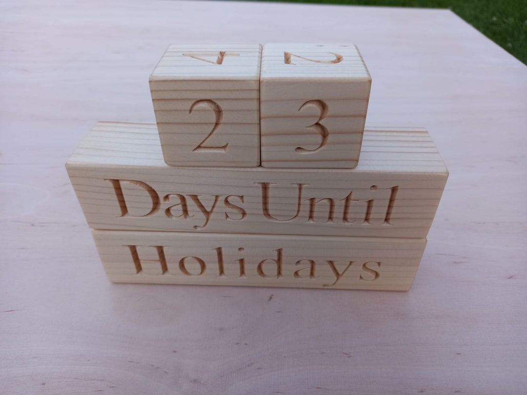 HOLIDAYS Countdown Blocks Baby Calendar Handmade Nursery - Etsy