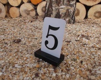 Set of 10 BLACK Place card holders, Wood place card holders for Weddings, Black holders, Table number holders, Wedding decor, Cafe, Wedding