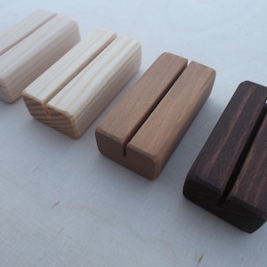 Set mit 25 kleinen Holz-Tischkartenhaltern, Tischnummernhaltern, Dekorationen, Namenskartenhalter, Namensschildhalter, Fotohalter, Rustikale Dekore