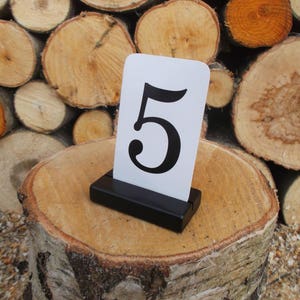5 BLACK Place card holders, Wood place card holders, Black holders, Table number holders, Wedding decor, Cafe, Wedding, Rustic