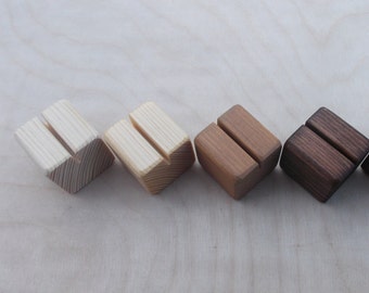 15 Small wood place card holders for Weddings, Table number holder, Decor, Wood holder, Table number stand, Wedding wood, Name tag holders