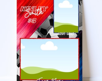 Personalisierte Fußball Memory Mate - Bearbeitbare Fotovorlage | Canva Pro Digitaler Download