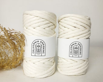 8mm JUMBO Recycling Cotton Rope | single strand 25m