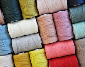 2mm Cotton Rope single twist| 200m recycled| Various Colors