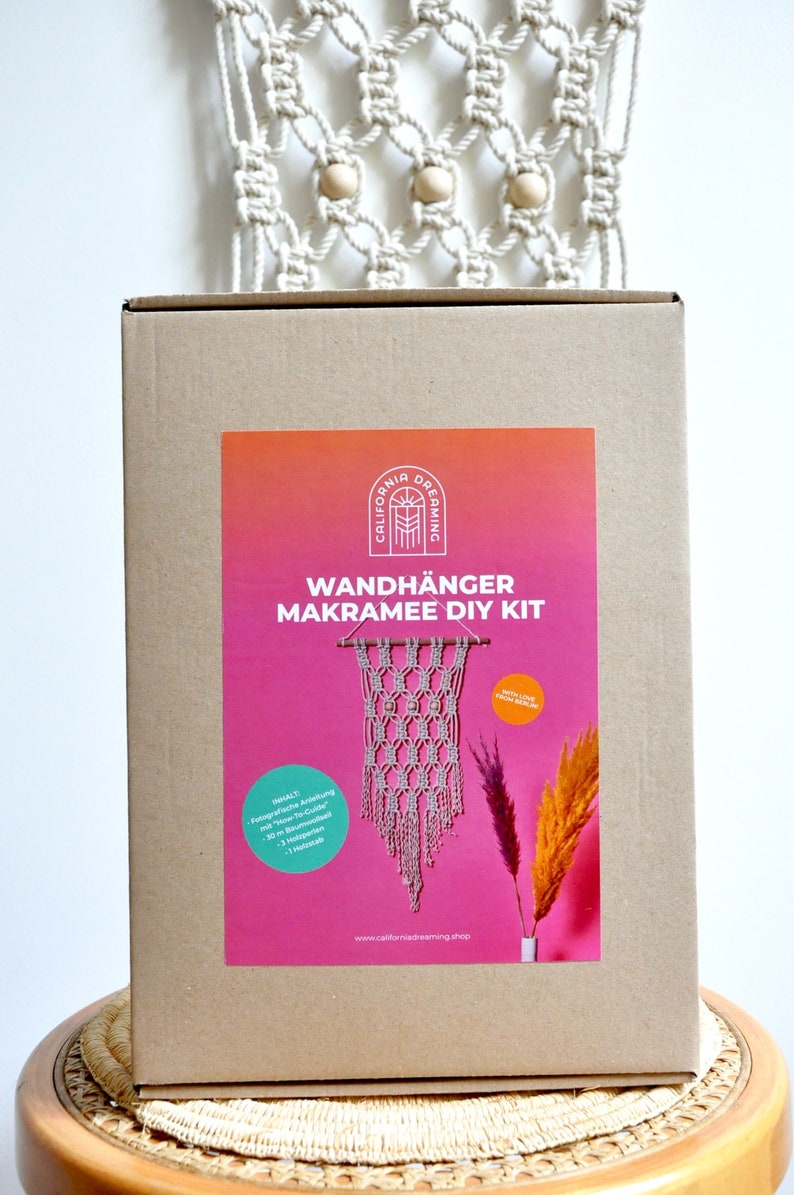 DIY Wall Hanging Kit, Macramé Kit for Beginners, Learn to Make Macramé, Macrame Doityourself